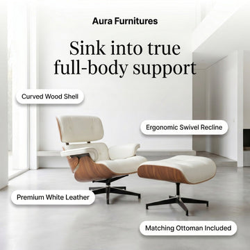 Eames Style Chairs with Ottoman