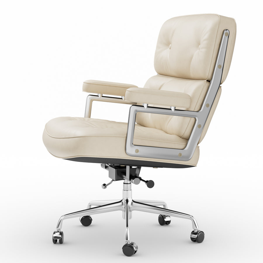 Eames Style Executive Lobby Office Chair - ES104, Black Leather