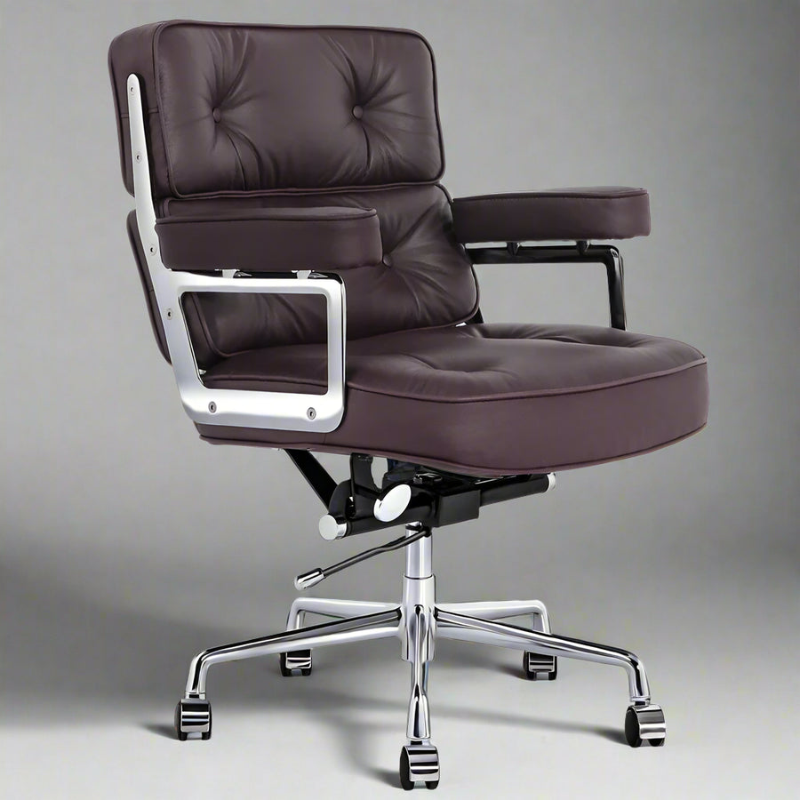 Eames Style Executive Lobby Office Chair - ES104, Brown Leather