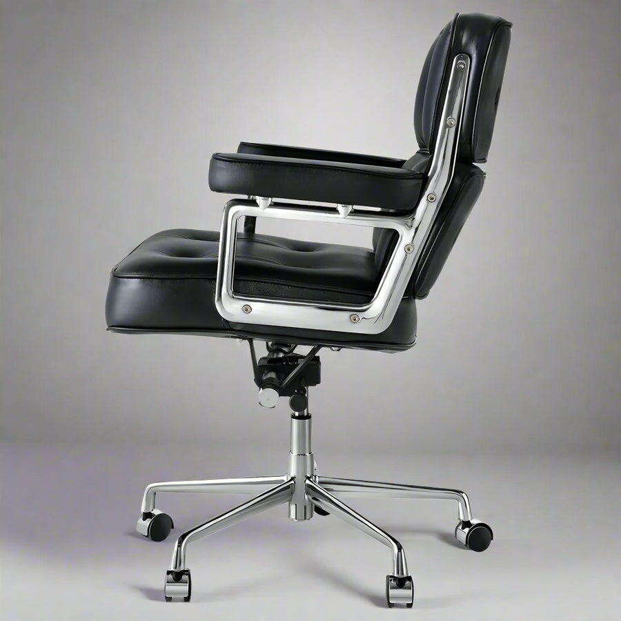 Eames Style Executive Lobby Office Chair - ES104, Black Leather