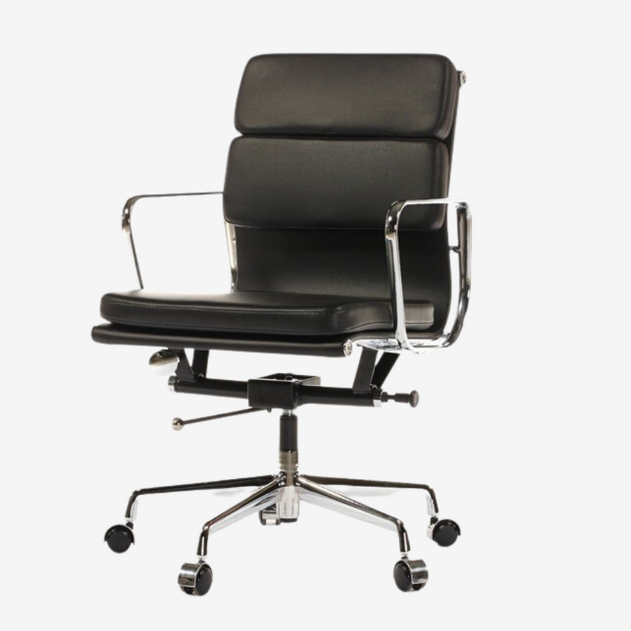 Eames Stylish Soft Pad Office Chair EA 217 - Low Back Cream Leather