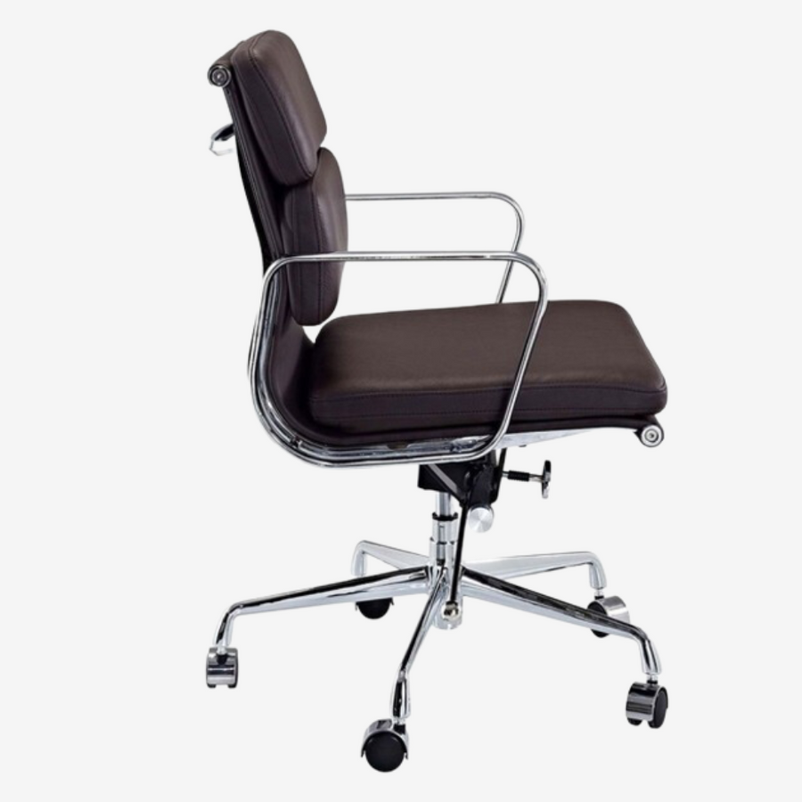 Eames Stylish Soft Pad Office Chair EA 217 - Low Back Cream Leather