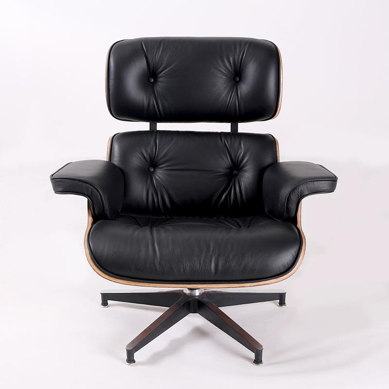 Eames Inspired Iconic Style Lounge Chair & Ottoman in Rose Wood Chocolate Brown