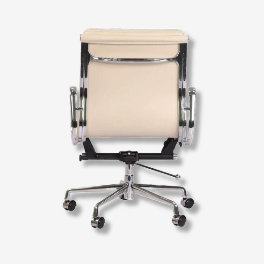 Eames Stylish Soft Pad Office Chair EA 217 - Low Back Cream Leather