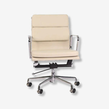 Eames Stylish Soft Pad Office Chair EA 217 - Low Back Ivory White
