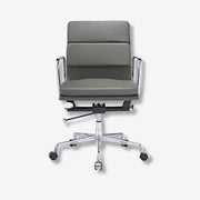 Eames Style Low Back Office Chair EA217 - Soft Pad Comfort, Black Leather