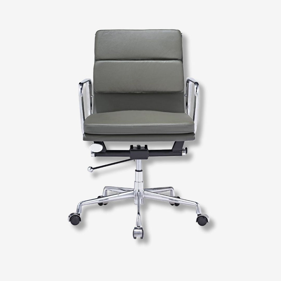 Eames Stylish Soft Pad Office Chair EA 217 - Low Back Cream Leather