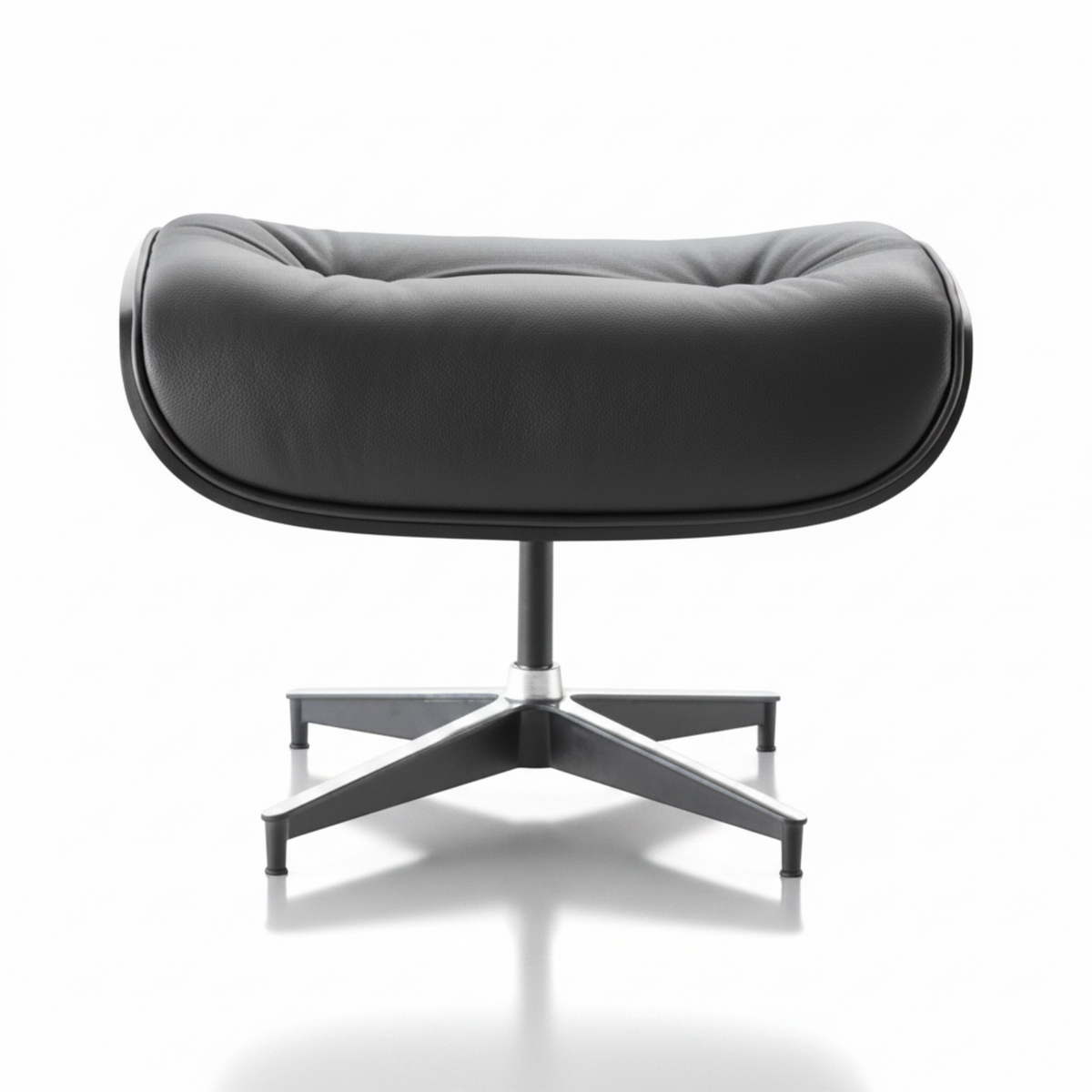 Ebony ash wood shell on all black Eames inspired lounge chair