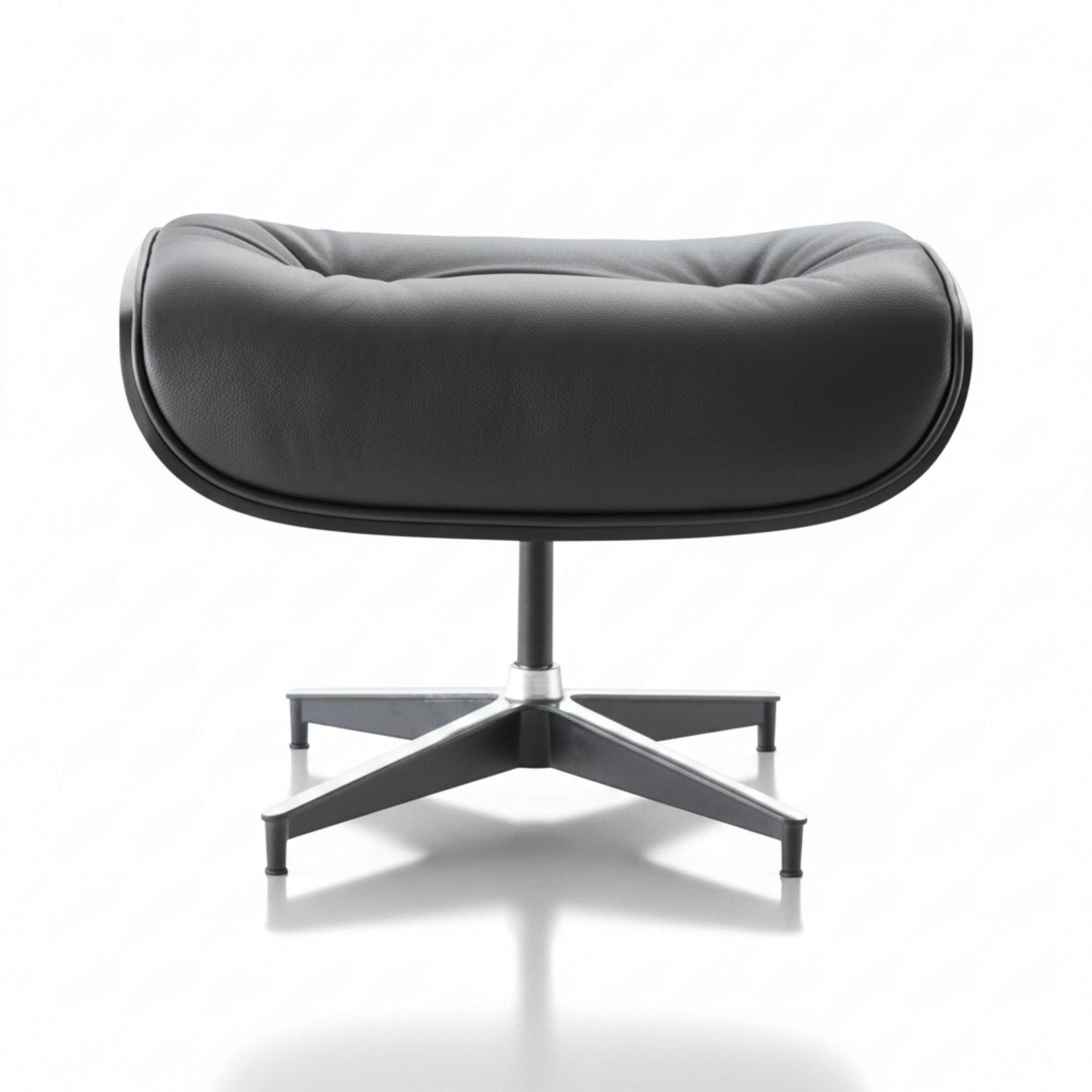Ebony ash wood shell on all black Eames inspired lounge chair