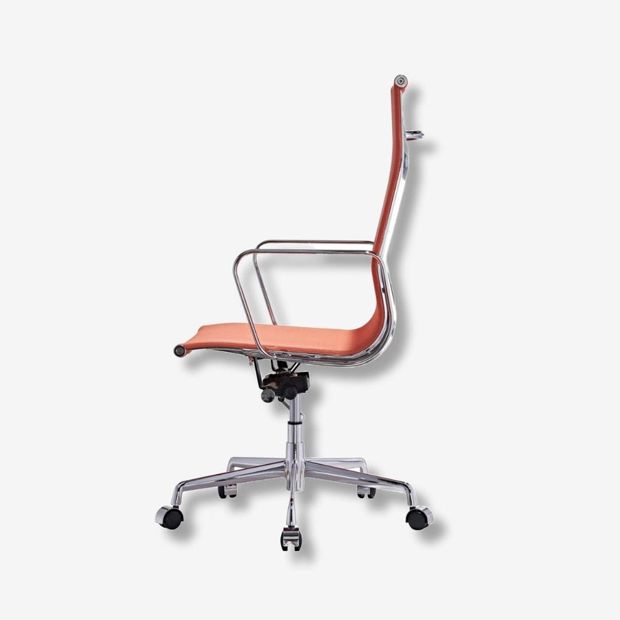 Modern Eames Meshed Office Chair EA 119 - Supportive High Back, Orange