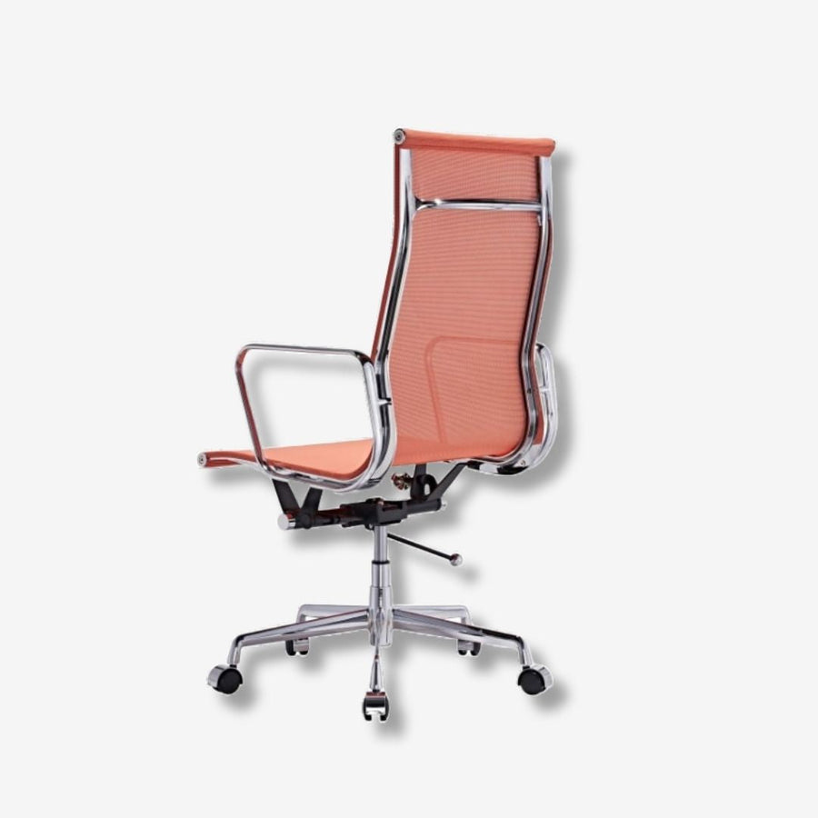 Modern Eames Meshed Office Chair EA 119 - Supportive High Back, Black Edition