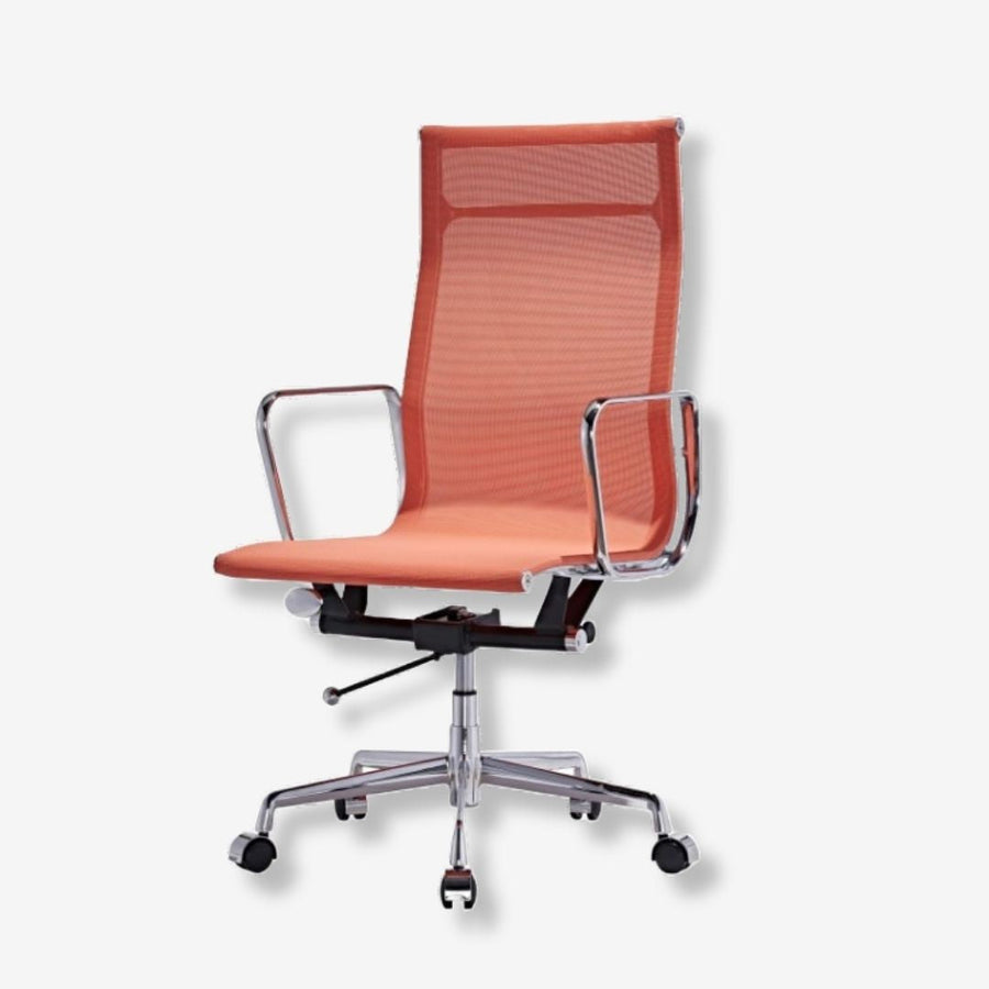 Modern Eames Meshed Office Chair EA 119 - Supportive High Back, Black Edition