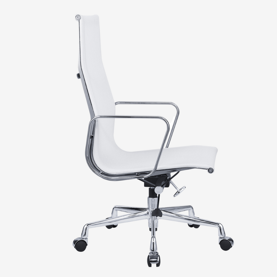 Modern Eames Meshed Office Chair EA 119 - Supportive High Back, Black Edition
