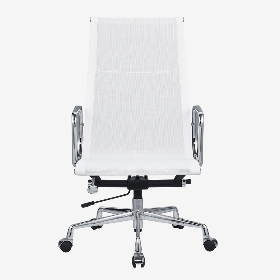 Modern Eames Meshed Office Chair EA 119 - Supportive High Back, Black Edition