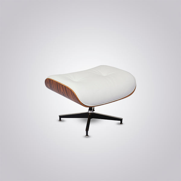 Eames Inspired Mid-Century Iconic Lounge Chair & Ottoman in Rose Wood and Black