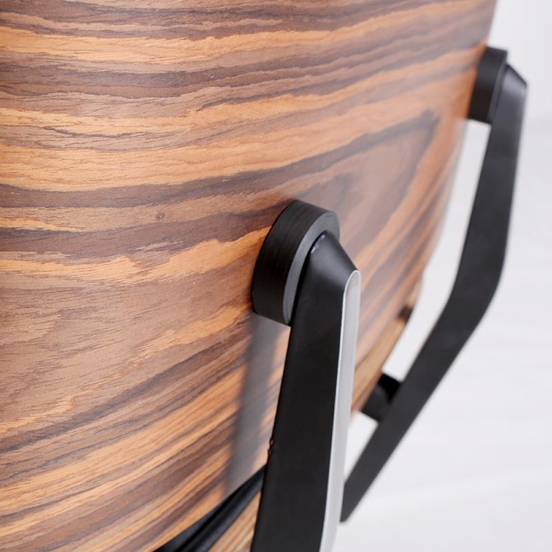 Eames Inspired Iconic Style Lounge Chair & Ottoman in Rose Wood Chocolate Brown