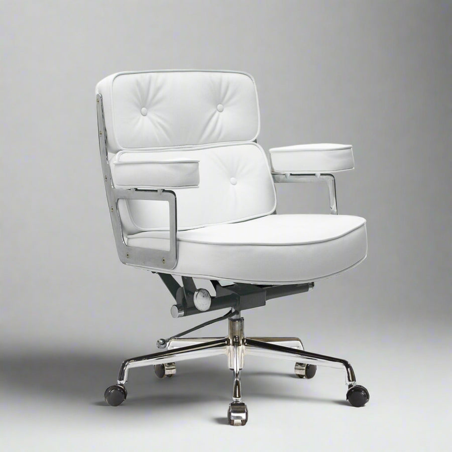 Eames Style Executive Lobby Office Chair - ES104, Black Leather