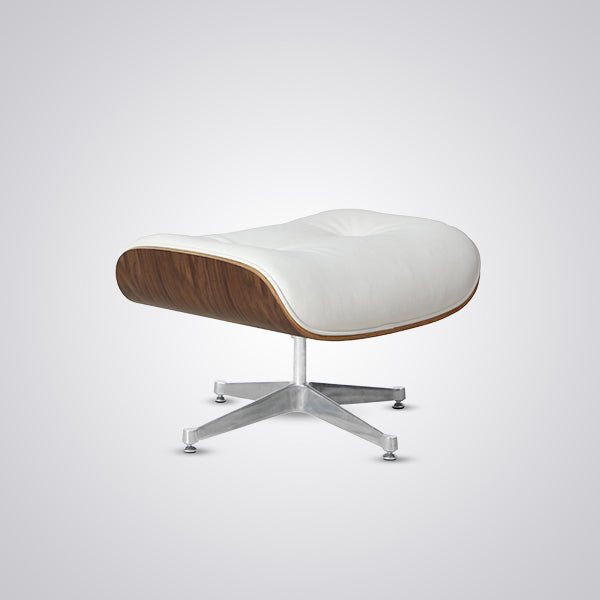 Eames Inspired Mid-Century Lounge Chair & Ottoman - Walnut Wood & Chocolate Brown