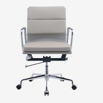 Enchanting Light Grey Eames Soft Pad Office Chair EA217 - Ergonomic Low Back Seating