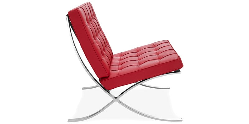 Mies Barcelona Pavilion Chair with Footress, Tan Brown