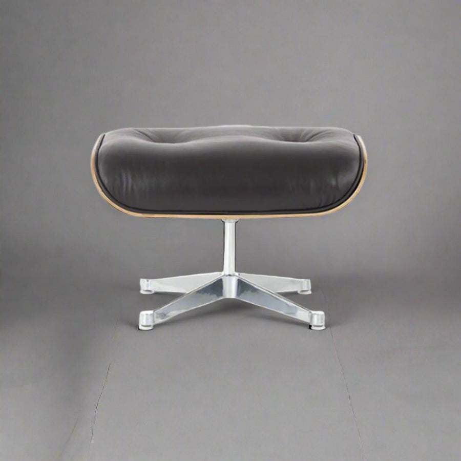 Eames Inspired Iconic Style Lounge Chair & Ottoman in Rose Wood Chocolate Brown