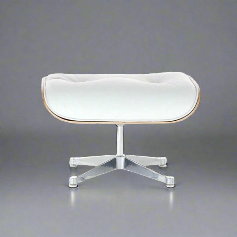 Charles Eames Inspired Iconic Style Lounge Chair & Ottoman - Rosewood & Tan brown