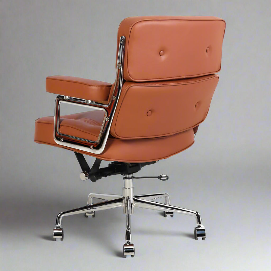Eames Style Executive Lobby Office Chair - ES104, Black Leather