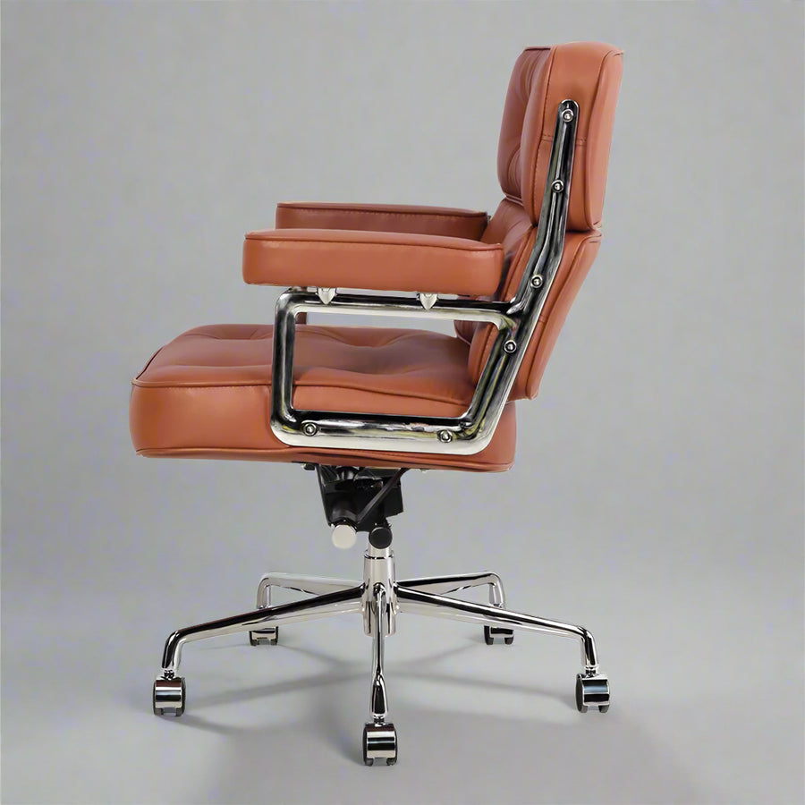 Eames Style Executive Lobby Office Chair - ES104, Black Leather