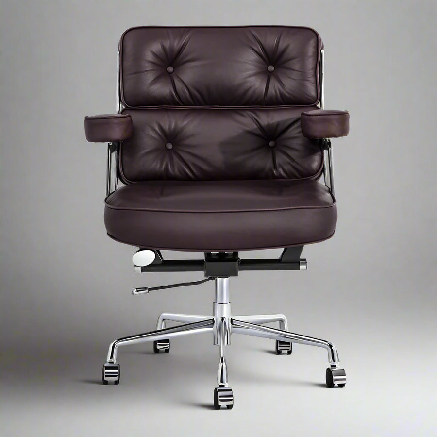 Eames Style Executive Lobby Office Chair - ES104, Black Leather