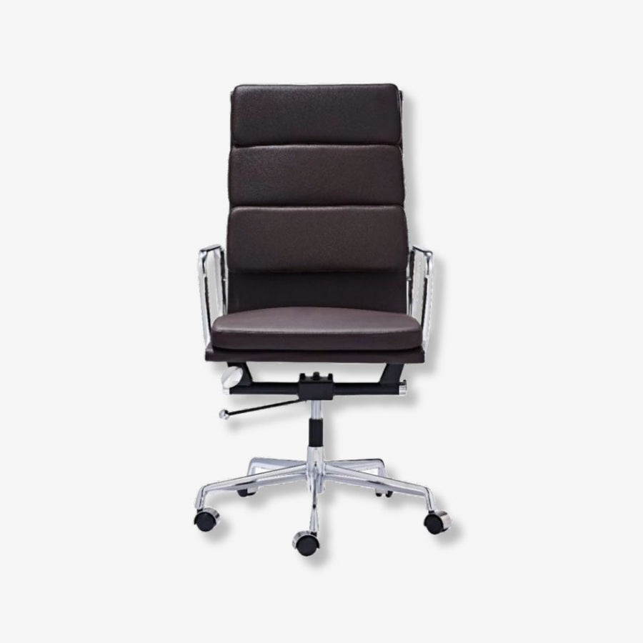 Eames Ergonomic Soft Pad Office Chair EA 219 - High Back Support, Black Italian Leather