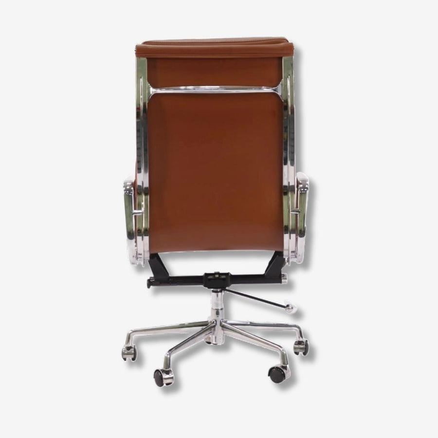 Eames Ergonomic Soft Pad Office Chair EA 219 - High Back Support, Black Italian Leather