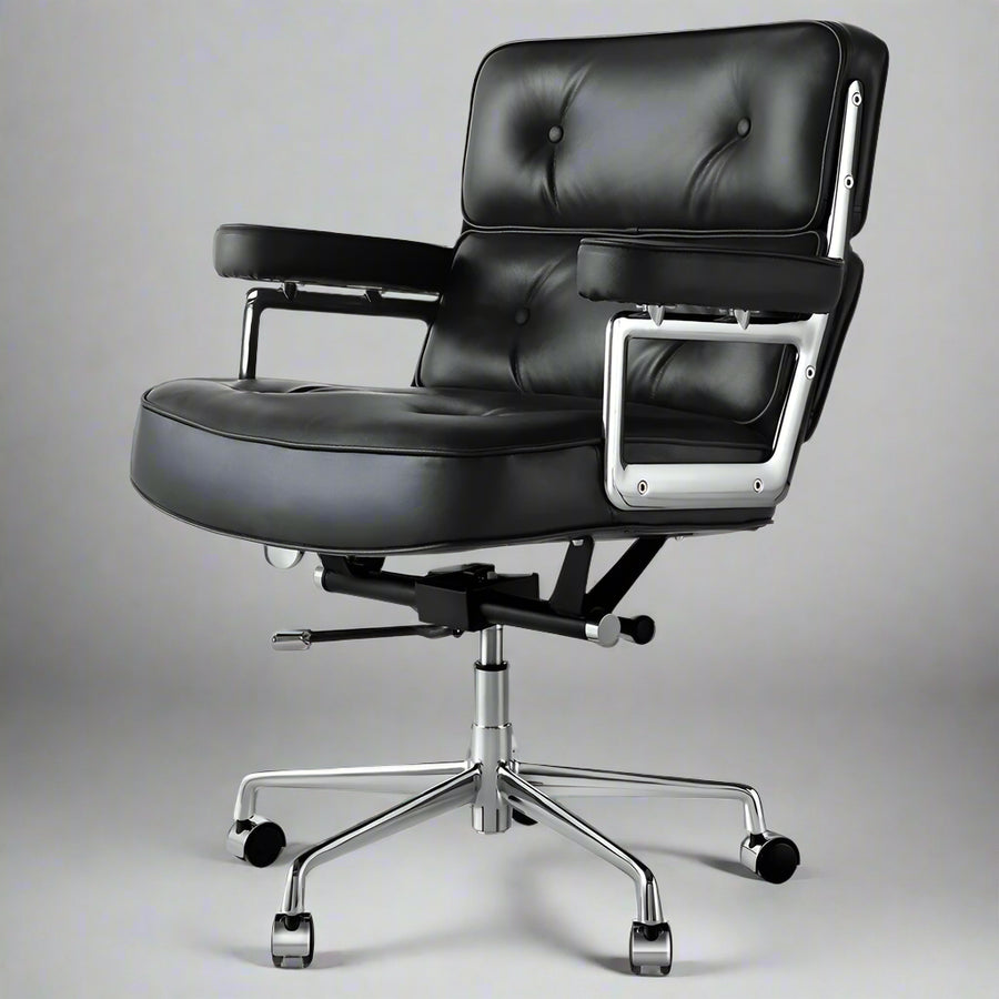 Eames Style Executive Lobby Office Chair - ES104, Black Leather