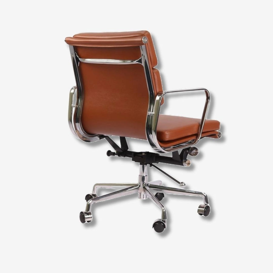 Eames Stylish Soft Pad Office Chair EA 217 - Low Back Cream Leather