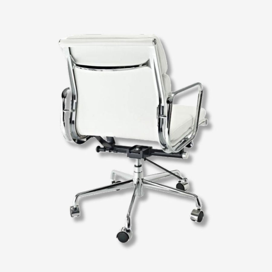 Eames Stylish Soft Pad Office Chair EA 217 - Low Back Cream Leather