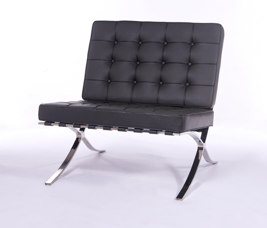 Mies Barcelona Pavilion Chair - Premium Italian Leather, Cream