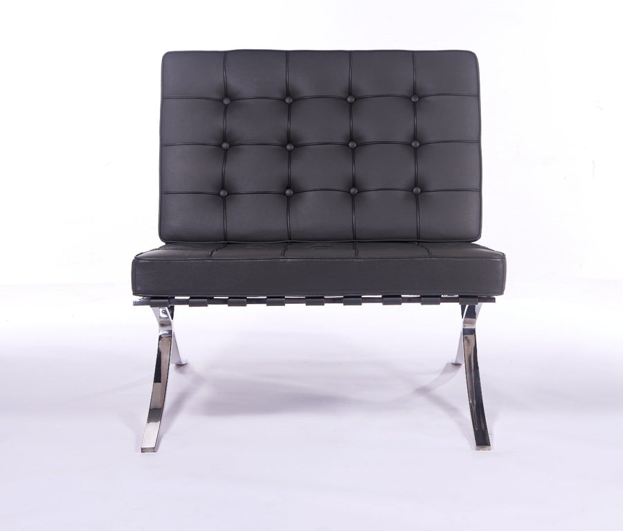 Mies Barcelona Pavilion Chair - Premium Italian Leather, Cream