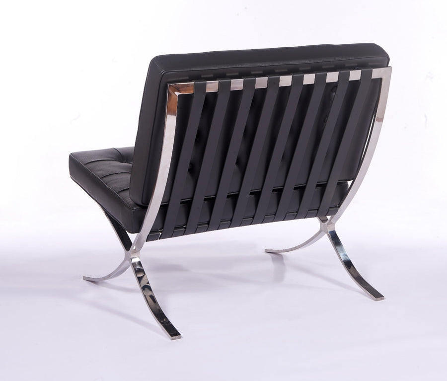 Mies Barcelona Pavilion Chair - Premium Italian Leather, Cream