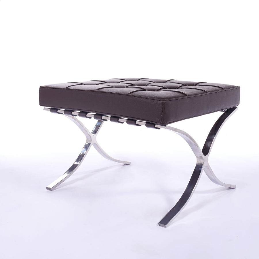Mies Barcelona Pavilion Chair with Footrest | Black