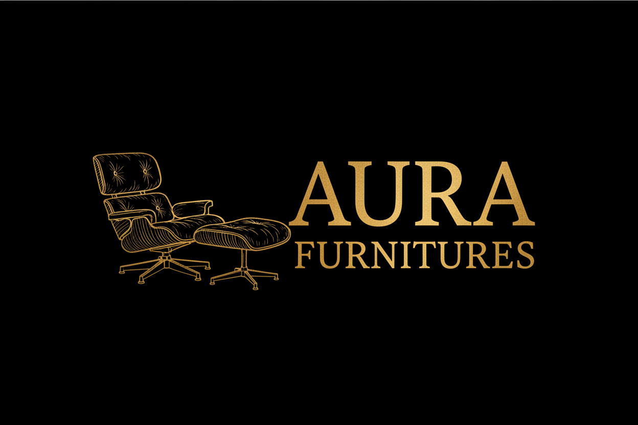 Aura Furnitures Logo - Black Gold Horizontal