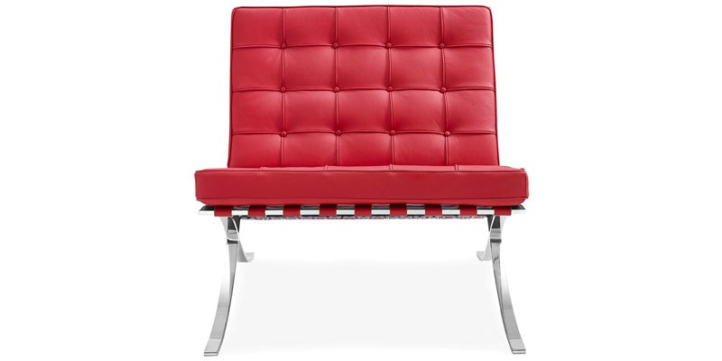 Mies Barcelona Pavilion Chair with Footrest | Tan Brown