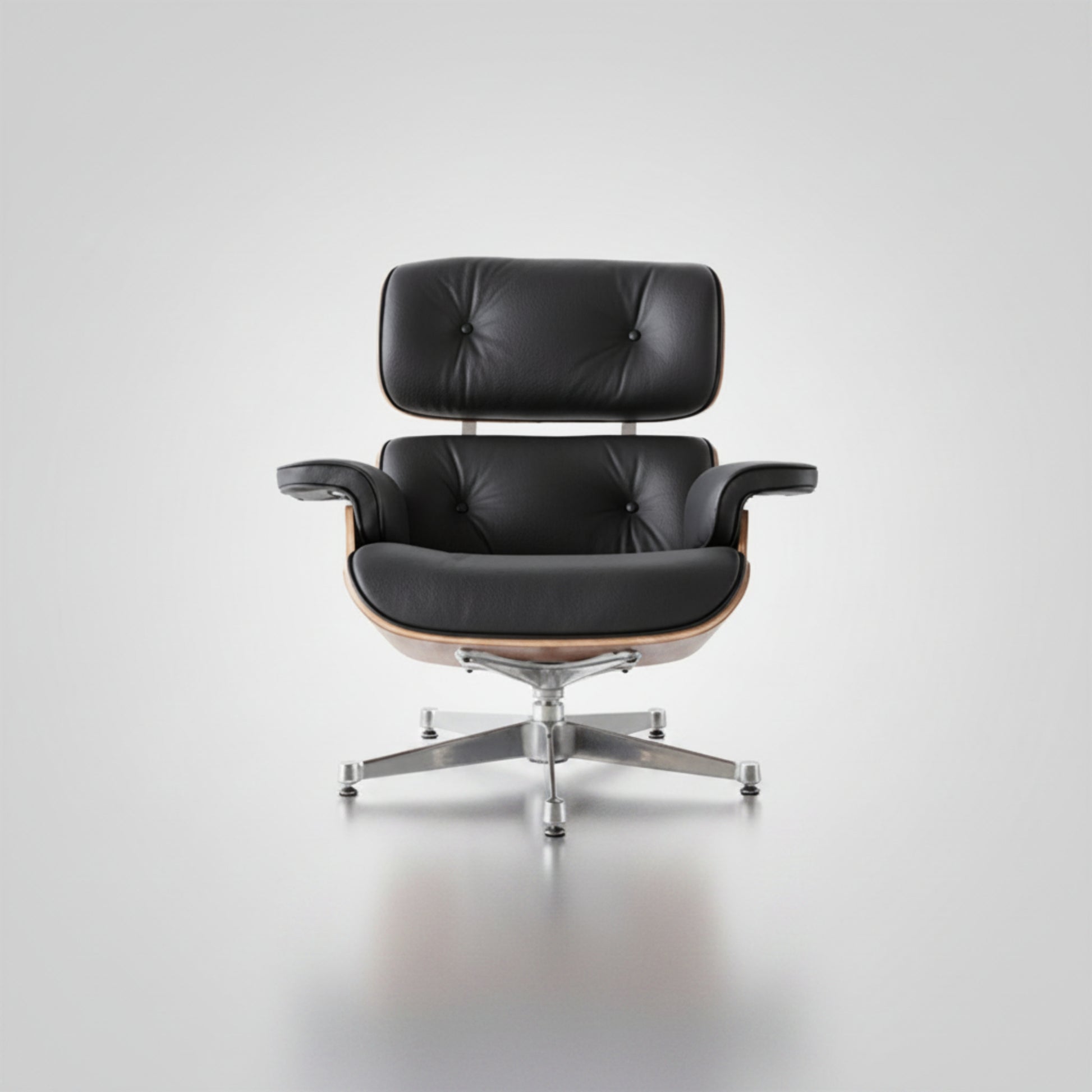 Charles Eames Inspired Iconic Style Lounge Chair & Ottoman - Rosewood & Tan Brown - Aura Furnitures