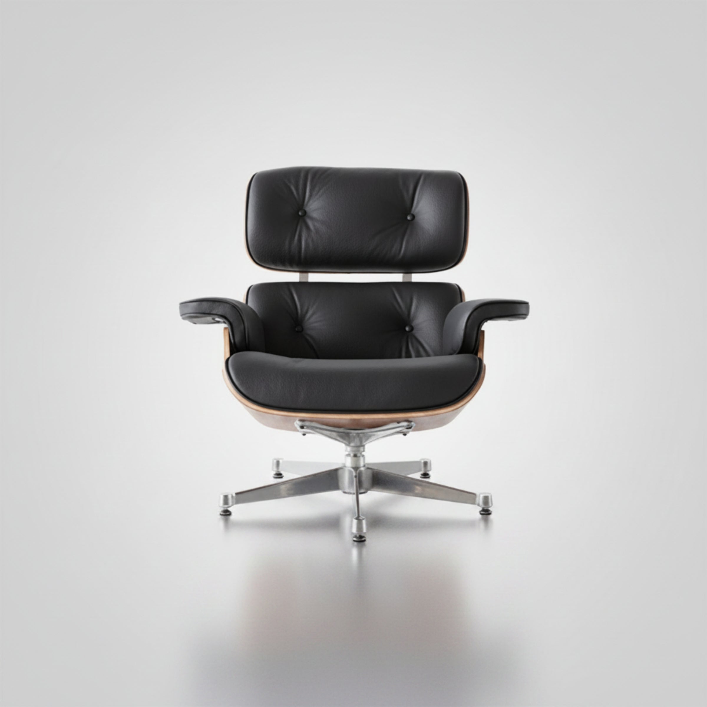 Charles Eames Inspired Iconic Style Lounge Chair & Ottoman - Rosewood & Tan Brown - Aura Furnitures