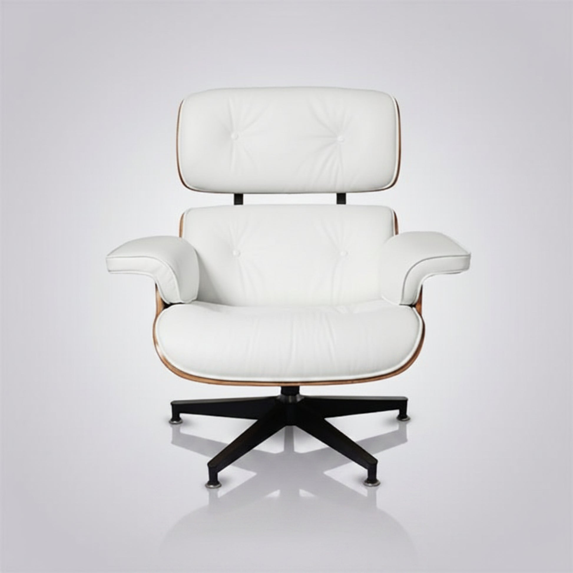 Charles Eames Inspired Iconic Style Lounge Chair & Ottoman - Rosewood & Tan Brown - Aura Furnitures