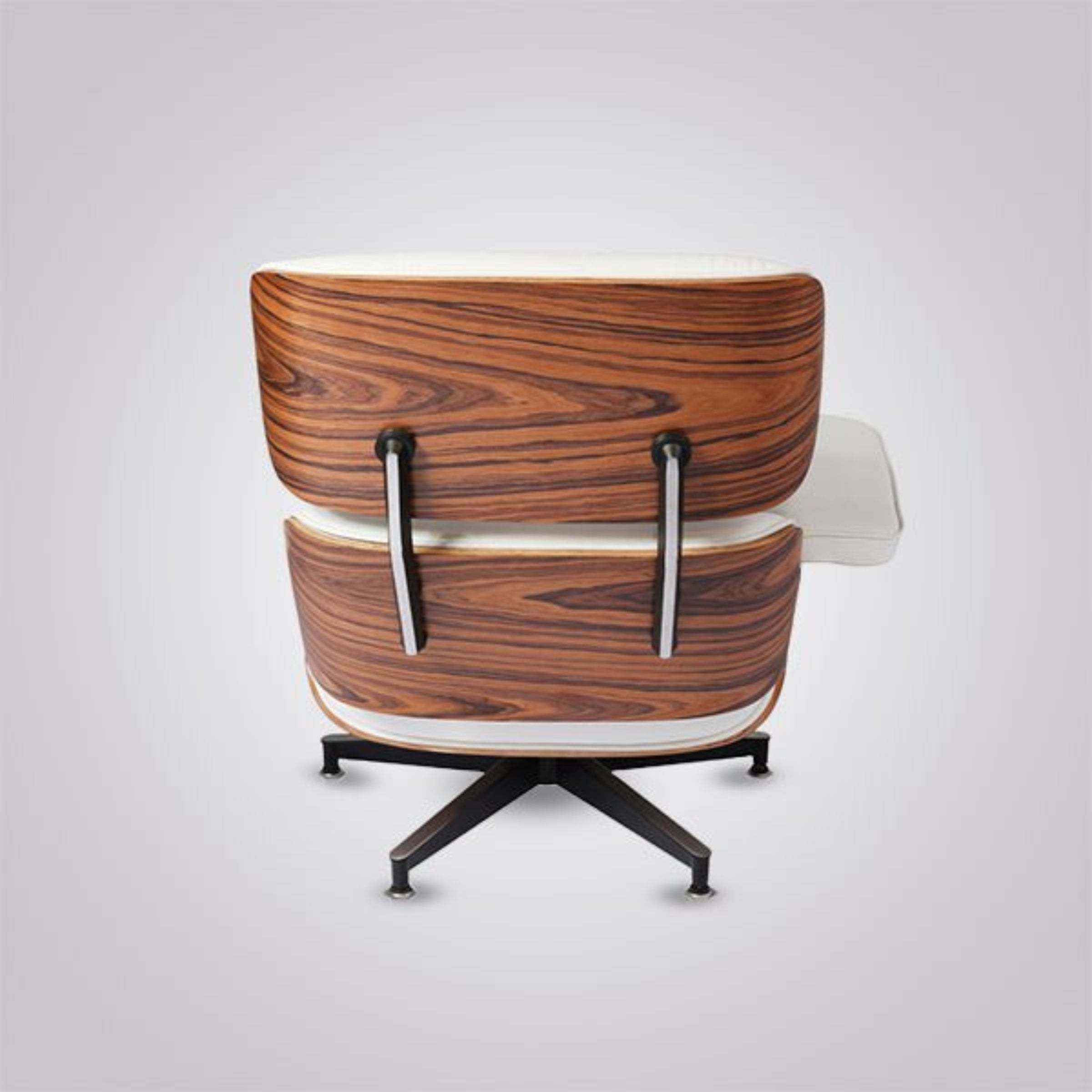 Charles Eames Inspired Iconic Style Lounge Chair & Ottoman - Rosewood & Tan Brown - Aura Furnitures