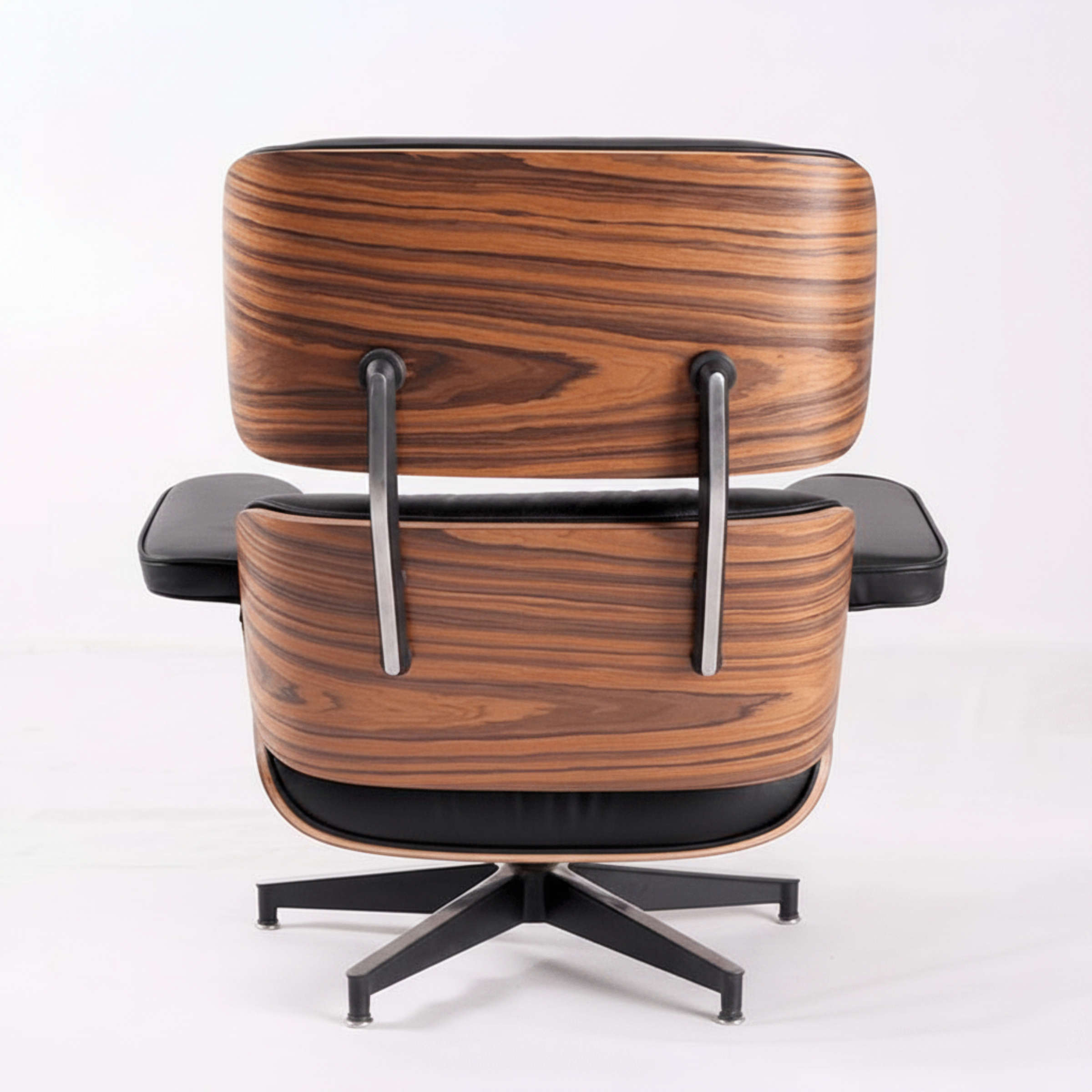 Charles Eames Inspired Iconic Style Lounge Chair & Ottoman - Rosewood & Tan Brown - Aura Furnitures