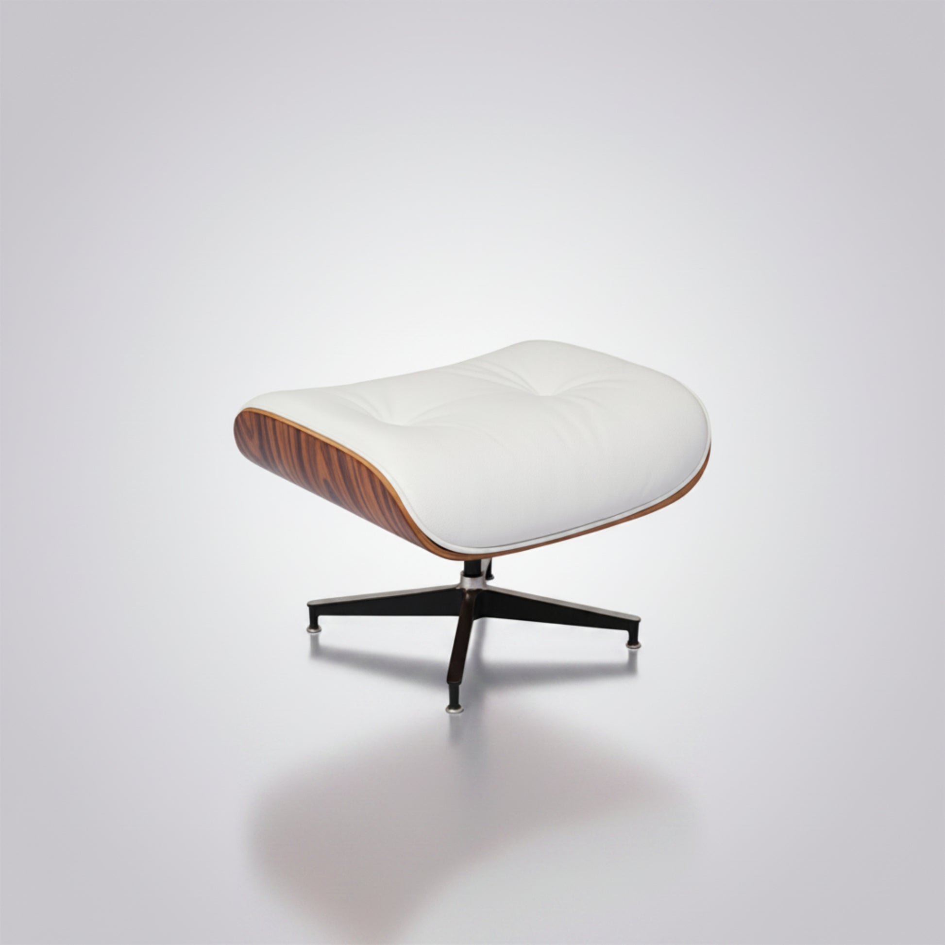 Charles Eames Inspired Iconic Style Lounge Chair & Ottoman - Rosewood & Tan Brown - Aura Furnitures