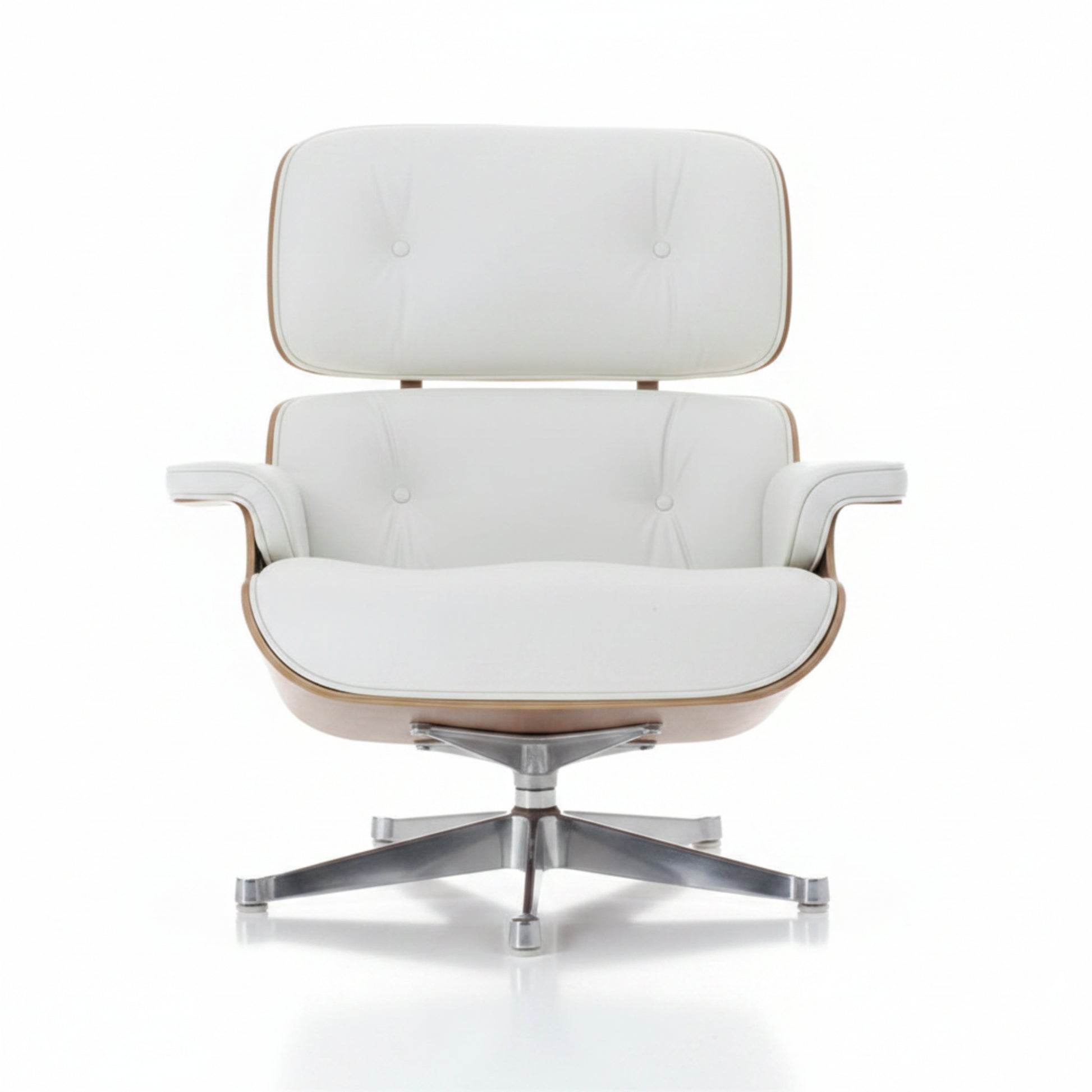 Charles Eames Inspired Iconic Style Lounge Chair & Ottoman - Rosewood & Tan Brown - Aura Furnitures