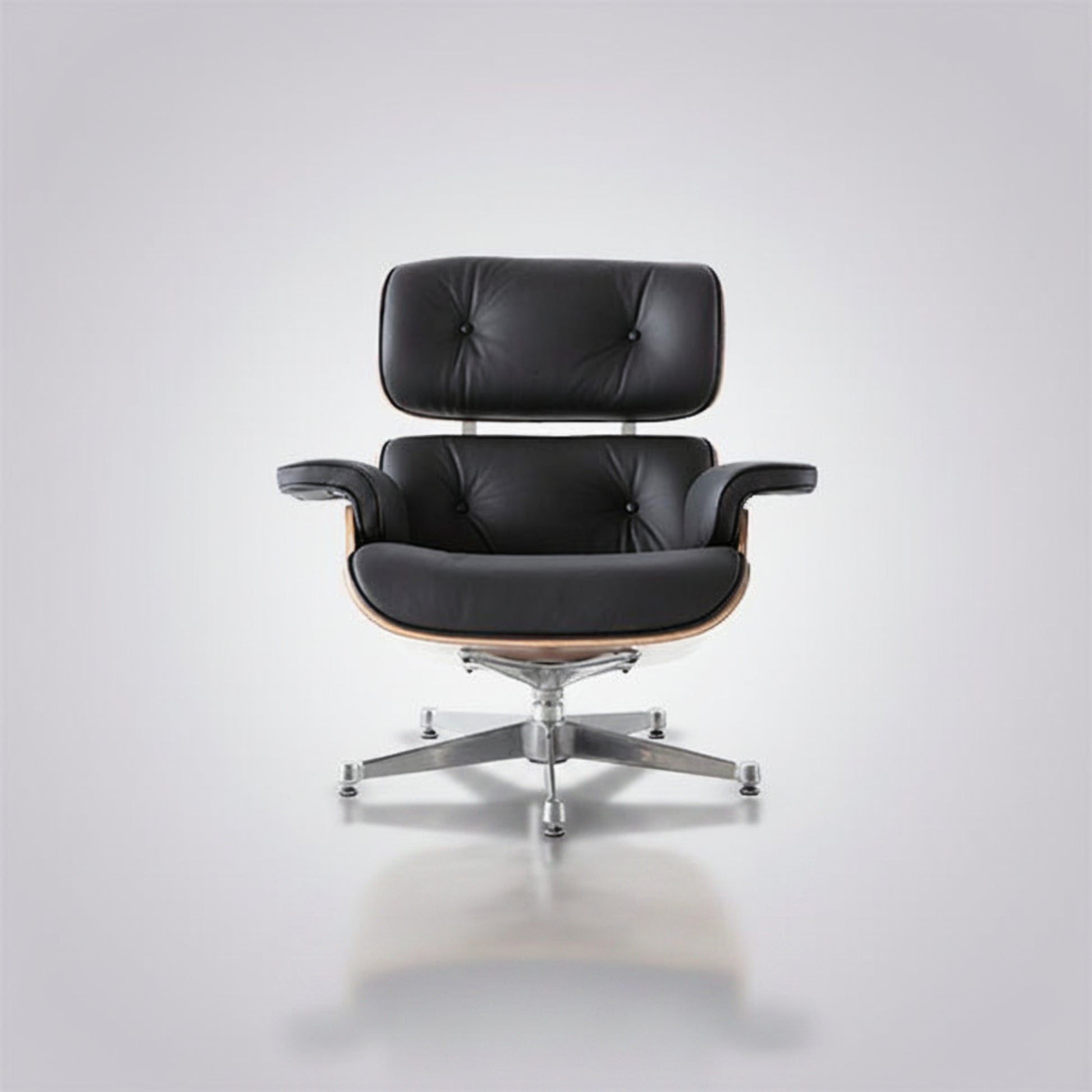 Charles Eames Inspired Mid-Century Iconic Lounge Chair & Ottoman in Rose Wood Chocolate Brown - Aura Furnitures