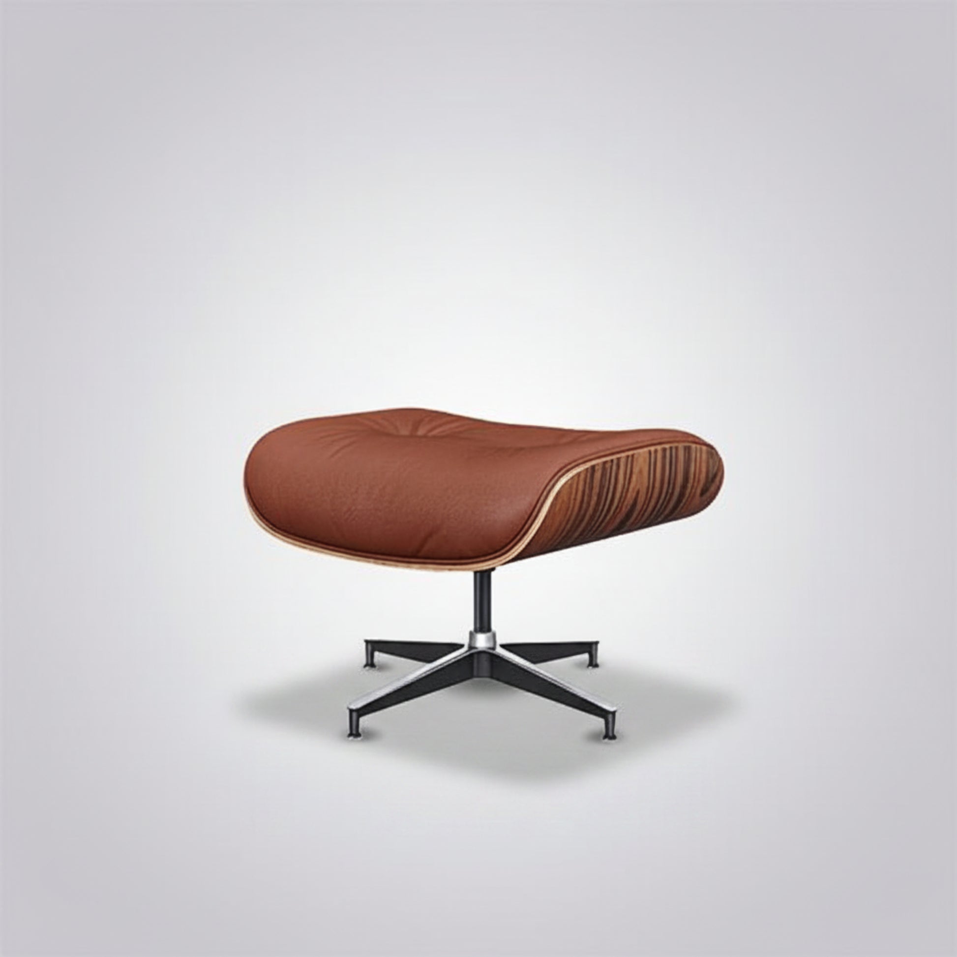 Charles Eames Inspired Mid-Century Iconic Lounge Chair & Ottoman in Rose Wood Chocolate Brown - Aura Furnitures