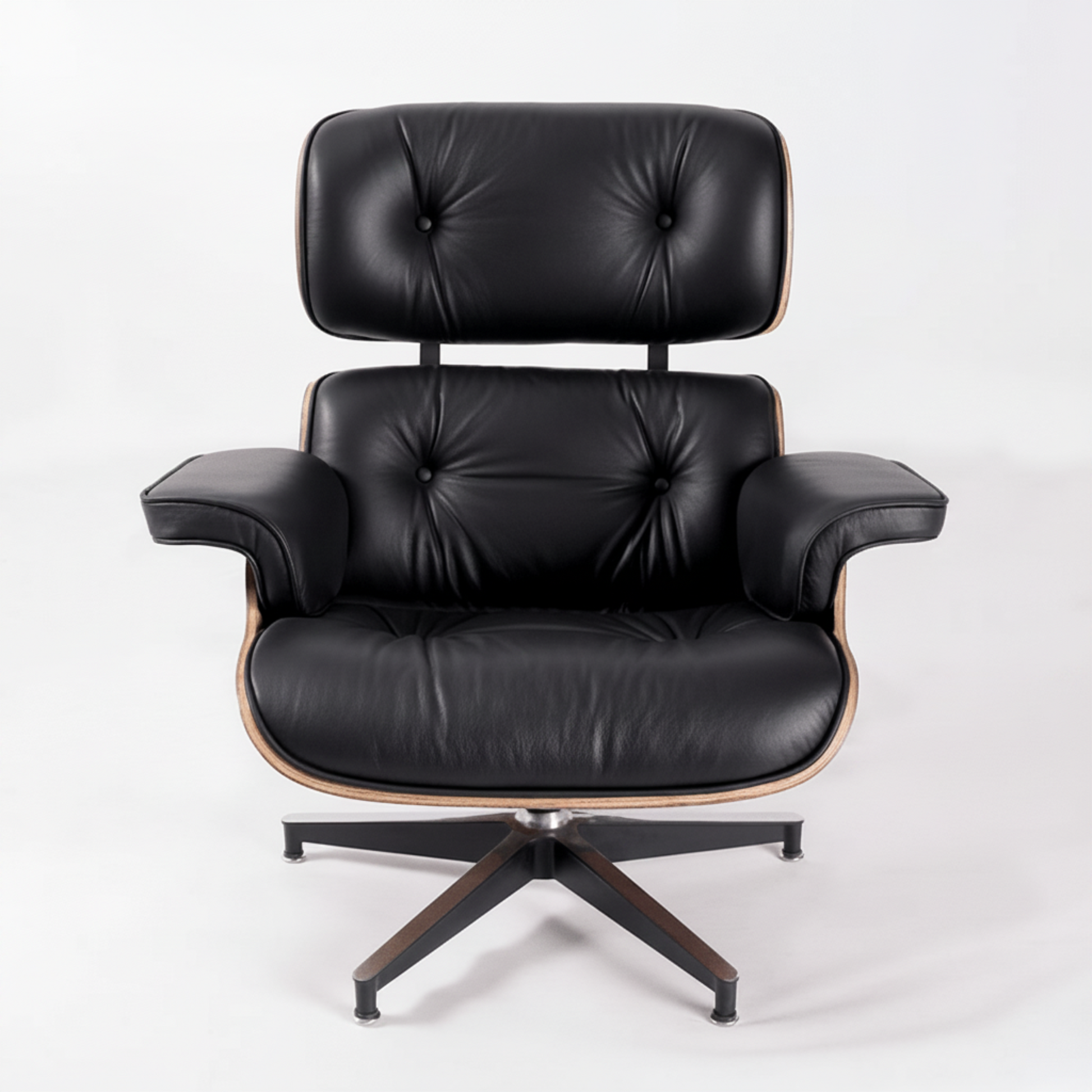 Charles Eames Inspired Mid-Century Iconic Lounge Chair & Ottoman in Rose Wood Chocolate Brown - Aura Furnitures